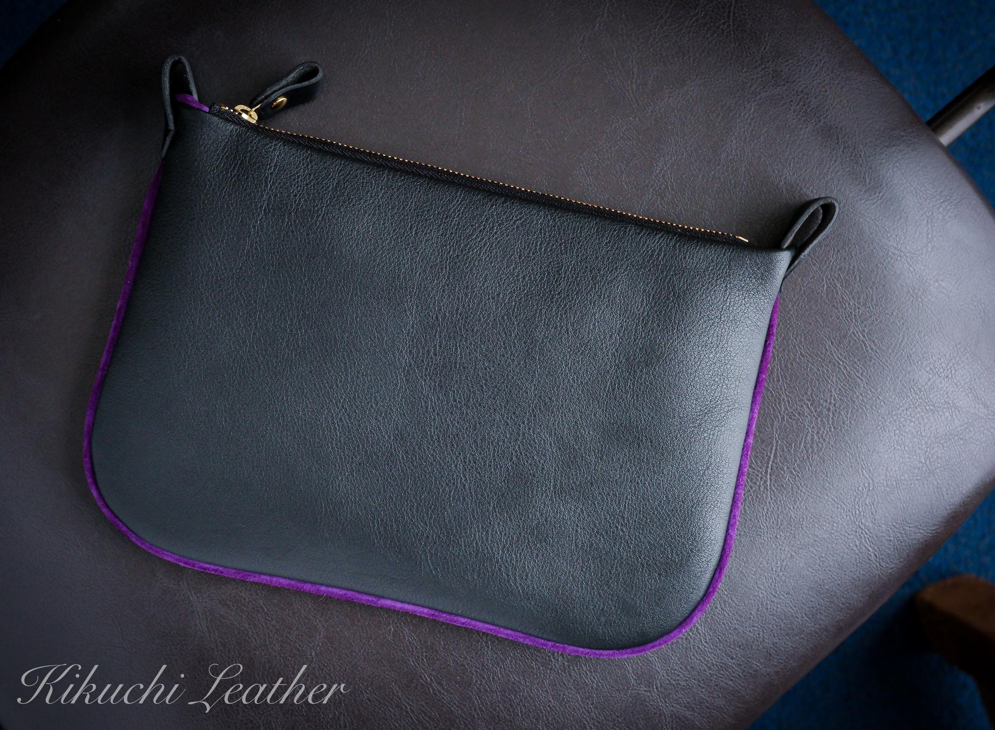 《WATERPROOF LEATHER》Noble Curve Pouch　Regular
