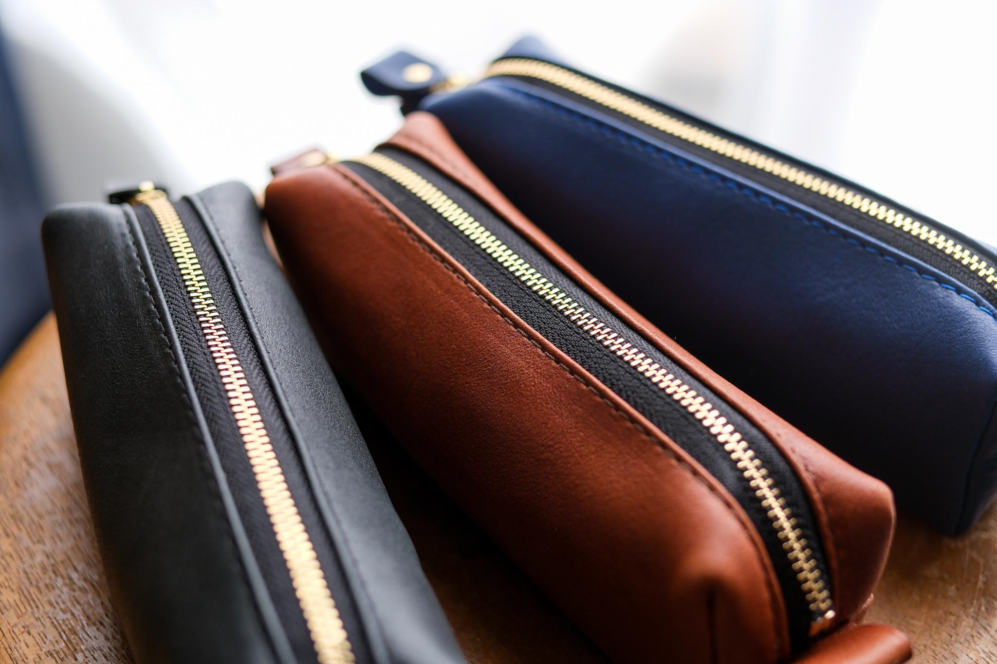 《GINO》本革レザーペンケース｜シンプルな大人の筆箱・ファスナーポーチ《3colors》 | 6枚目