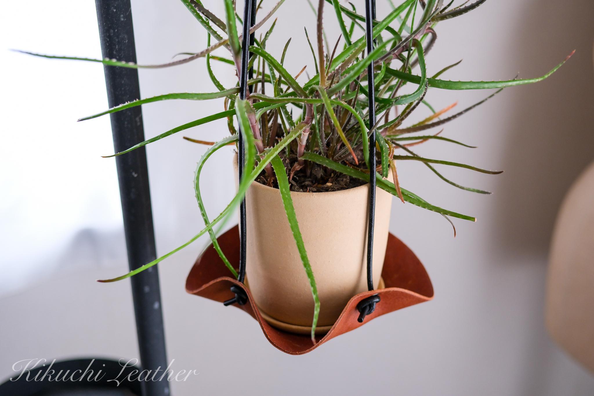 《GINO》レザープラントハンガー – Minimal Leather Sling《3colors》 | 2枚目