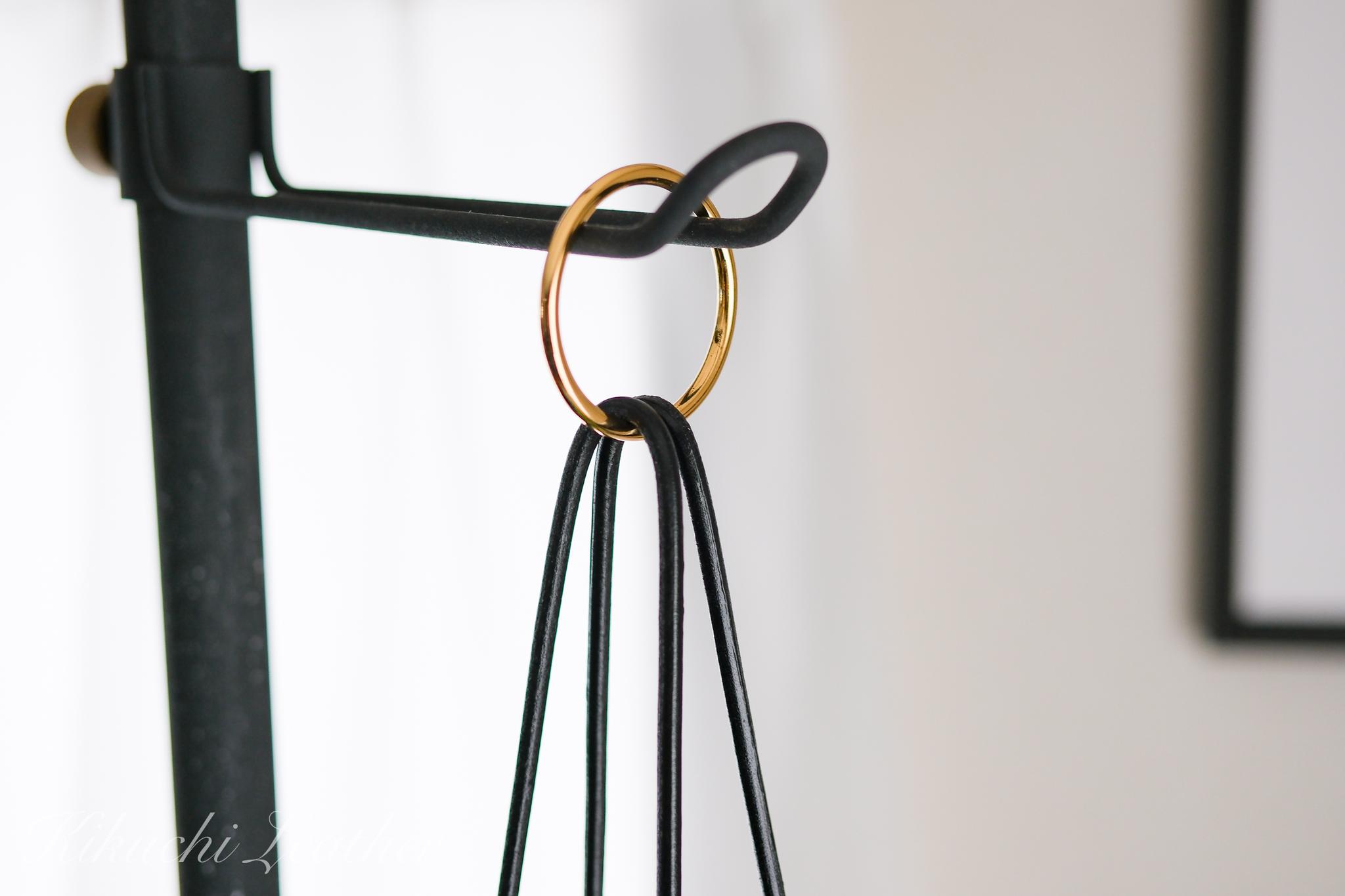 《GINO》レザープラントハンガー – Minimal Leather Sling《3colors》 | 4枚目