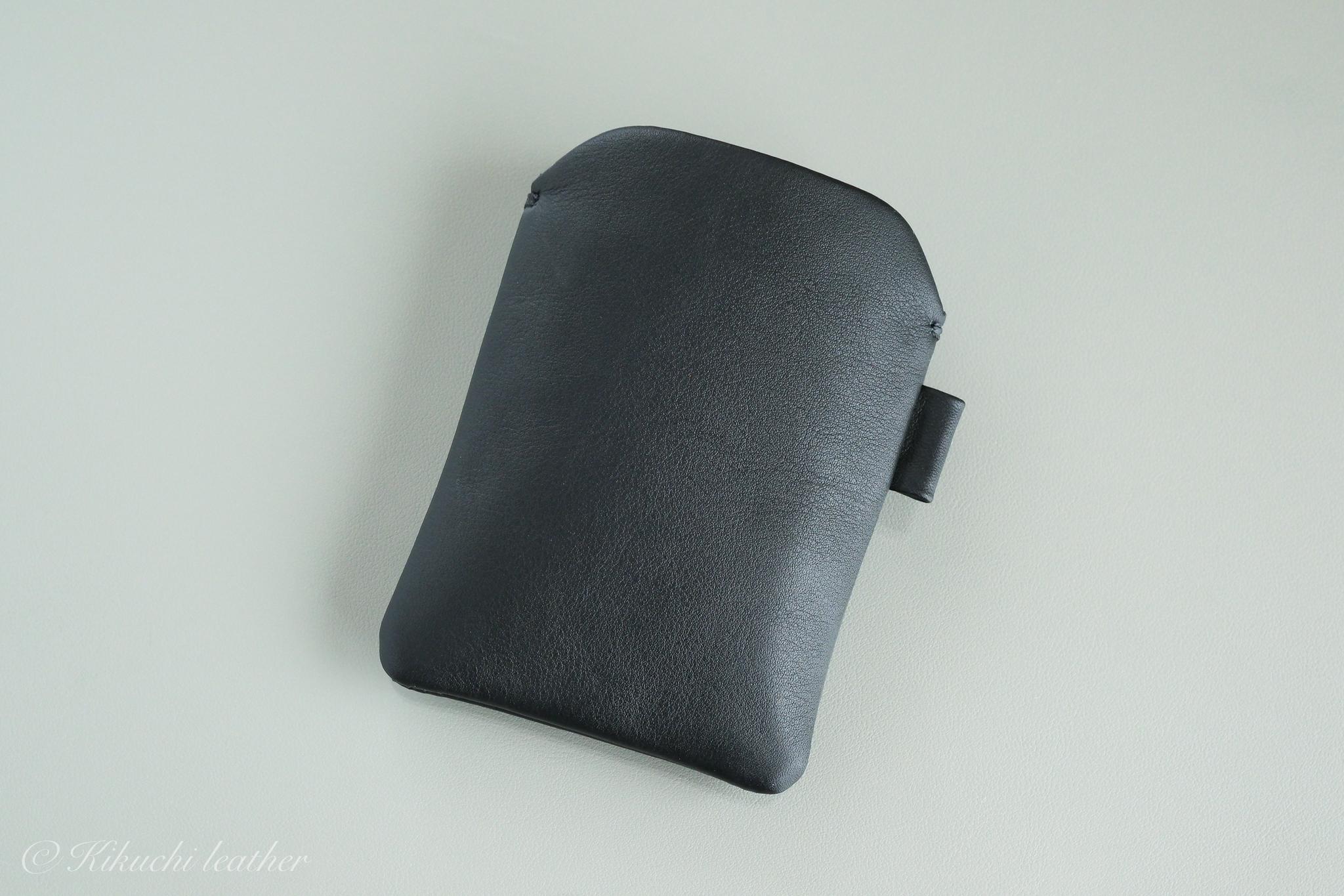 《WATERPROOF LEATHER》本革レザースリーブケース for iPhone Duo（Duo専用）ブラック