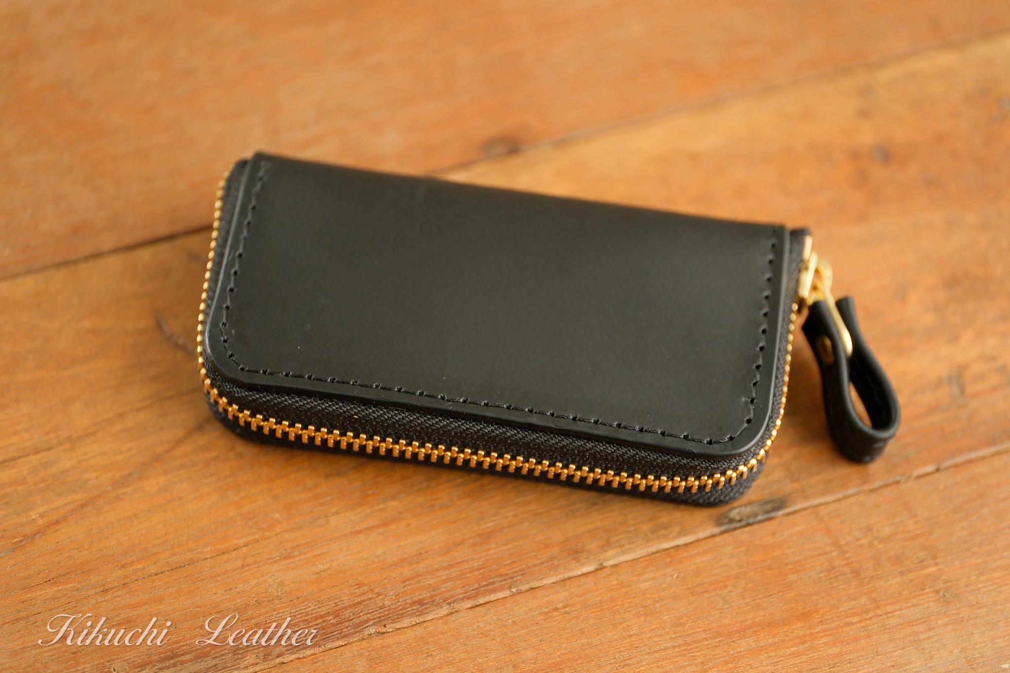 一点もの《ELMO》ラウンドジップキーケース　ブラック　le0411枚目の画像