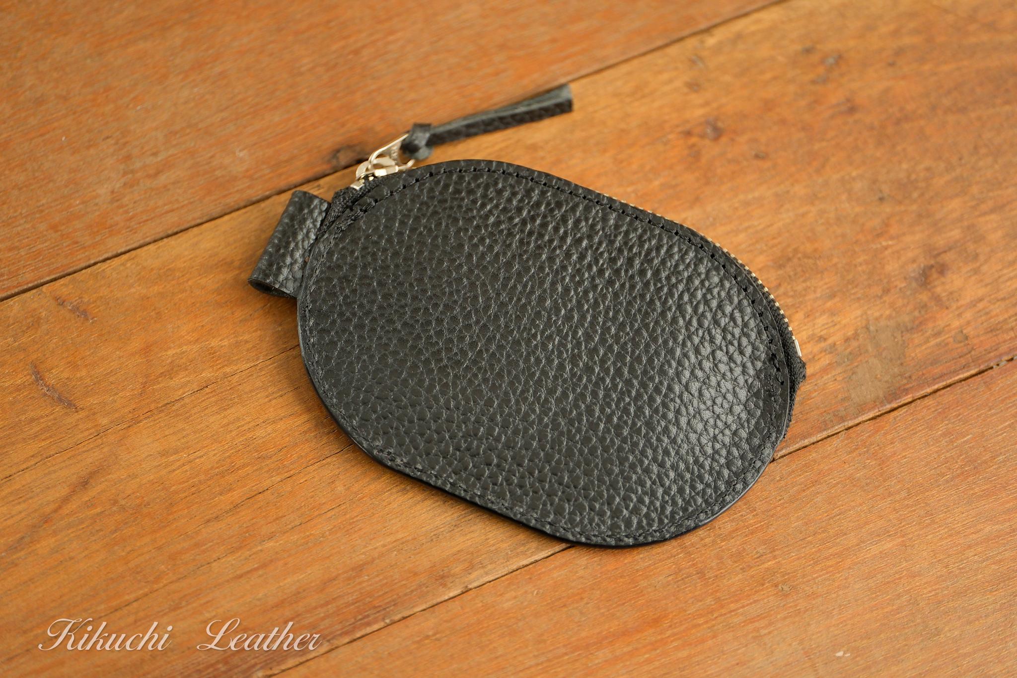 一点もの《GRATIA》コインケース 丸型　ブラック　le0461枚目の画像