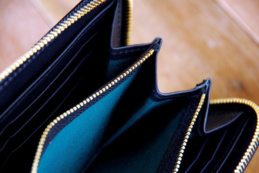 一点もの《LEO》ラウンドジップロングウォレット　スリム　ブラック | 3枚目