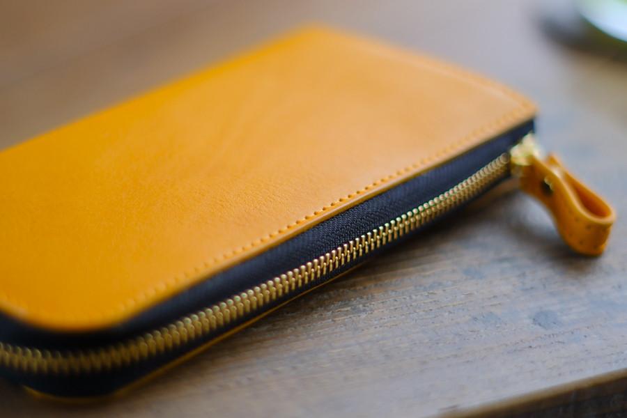 一点もの《GENOVA》L字ファスナーロングウォレット　イエロー | 3枚目