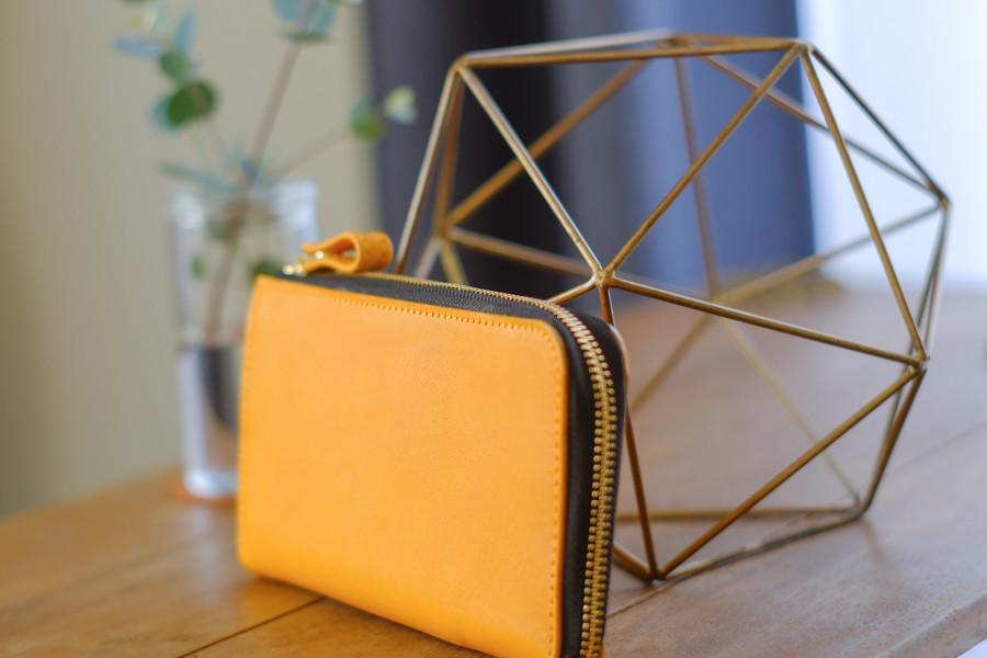 一点もの《GENOVA》L字ファスナーロングウォレット　イエロー | 5枚目