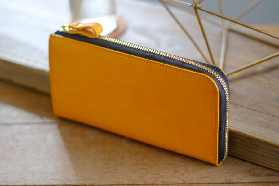 一点もの《GENOVA》L字ファスナーロングウォレット　イエロー | 8枚目