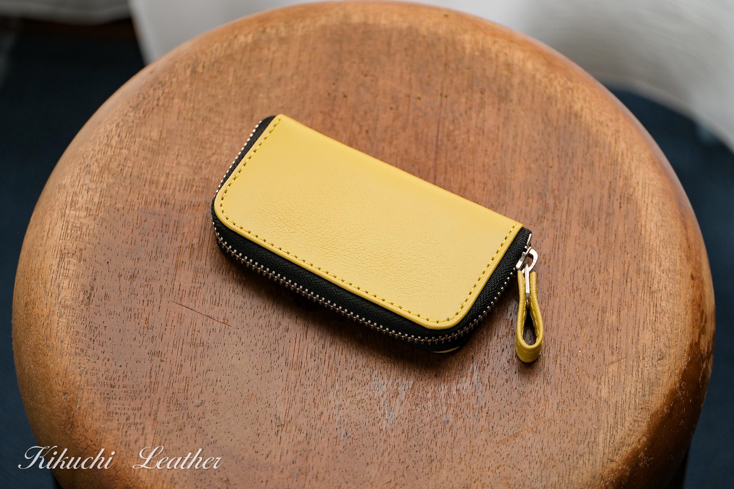一点もの《CHLOE》◇ラウンドファスナーキーケース　イエロー　LE108