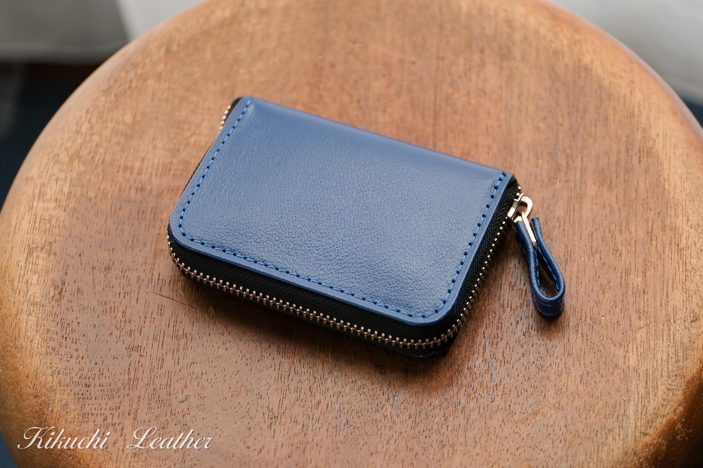 一点もの《CHLOE》◇ラウンドファスナー小銭入れ　ブルー　LE110