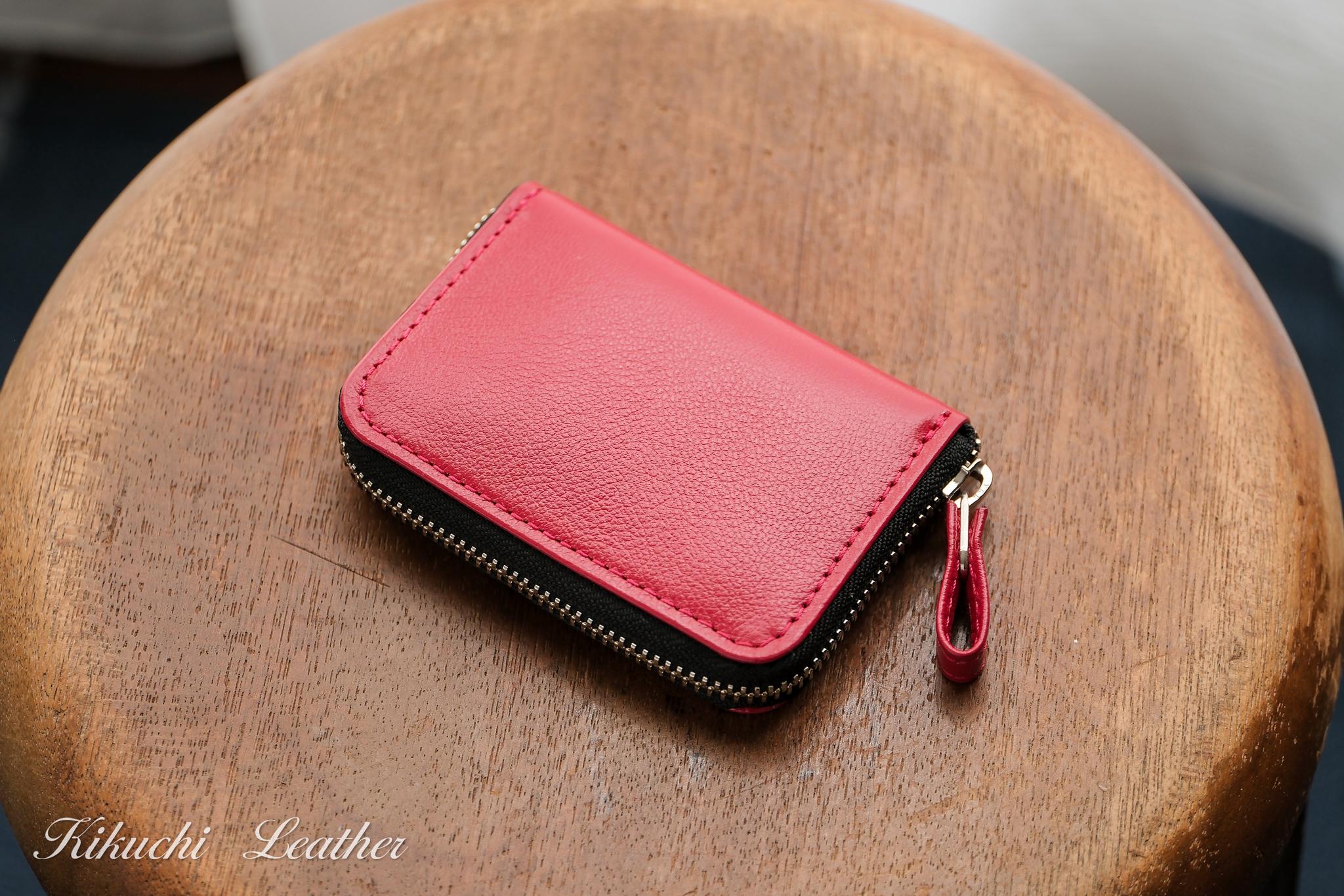 一点もの《CHLOE》◇ラウンドファスナー小銭入れ　レッド　LE1111枚目の画像