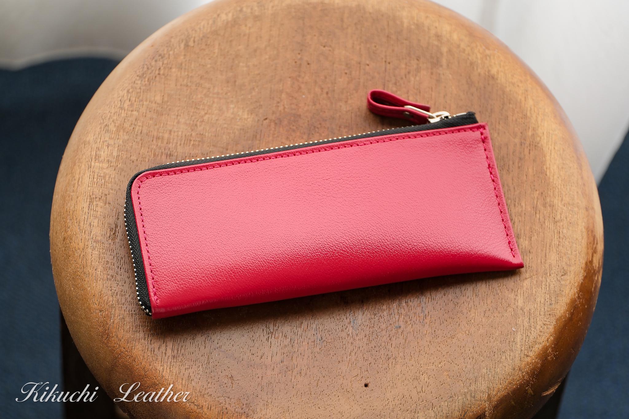 一点もの《CHLOE》◇L字型ペンケース　レッド　LE1181枚目の画像