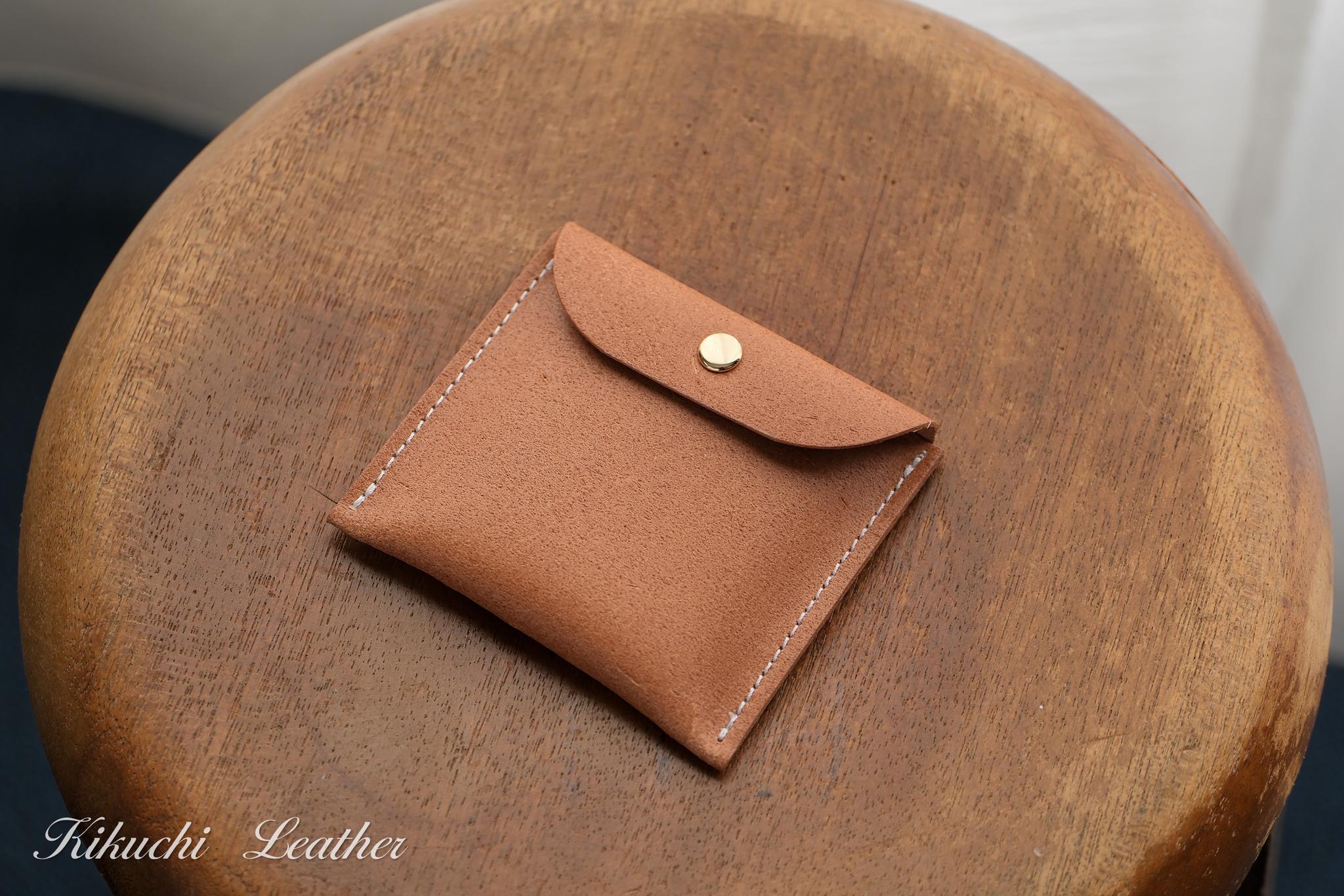 一点もの☆素朴な革のポチ袋　1個　LE1221枚目の画像