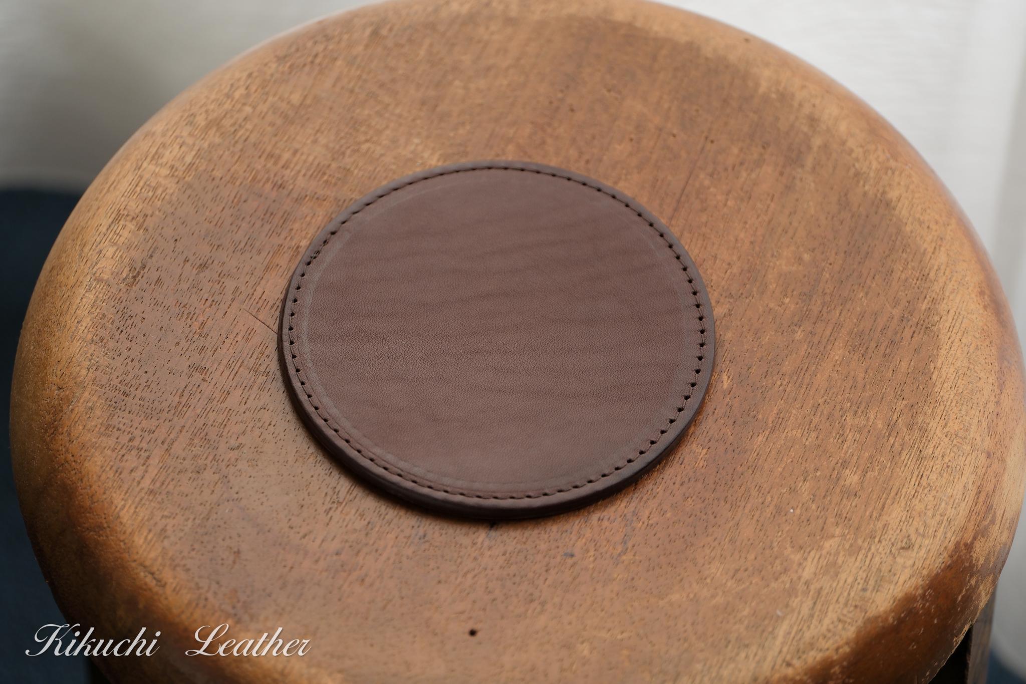 一点もの《数量限定》レザーコースター　ダークブラウン　LE1261枚目の画像