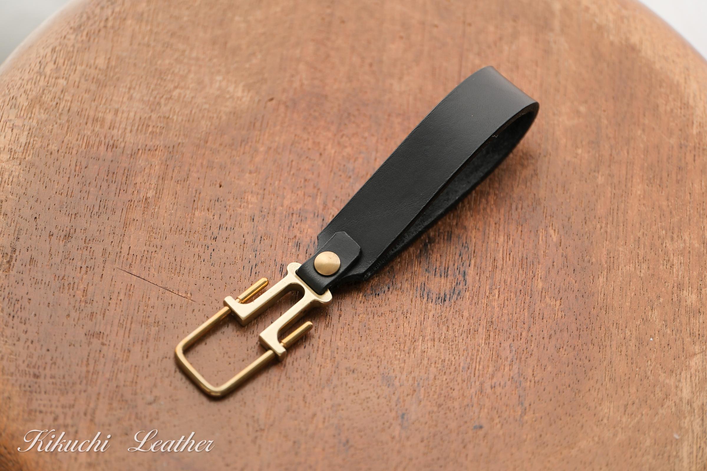 一点もの《Italian Leather》Leather Key Holder　ブラック　LE134