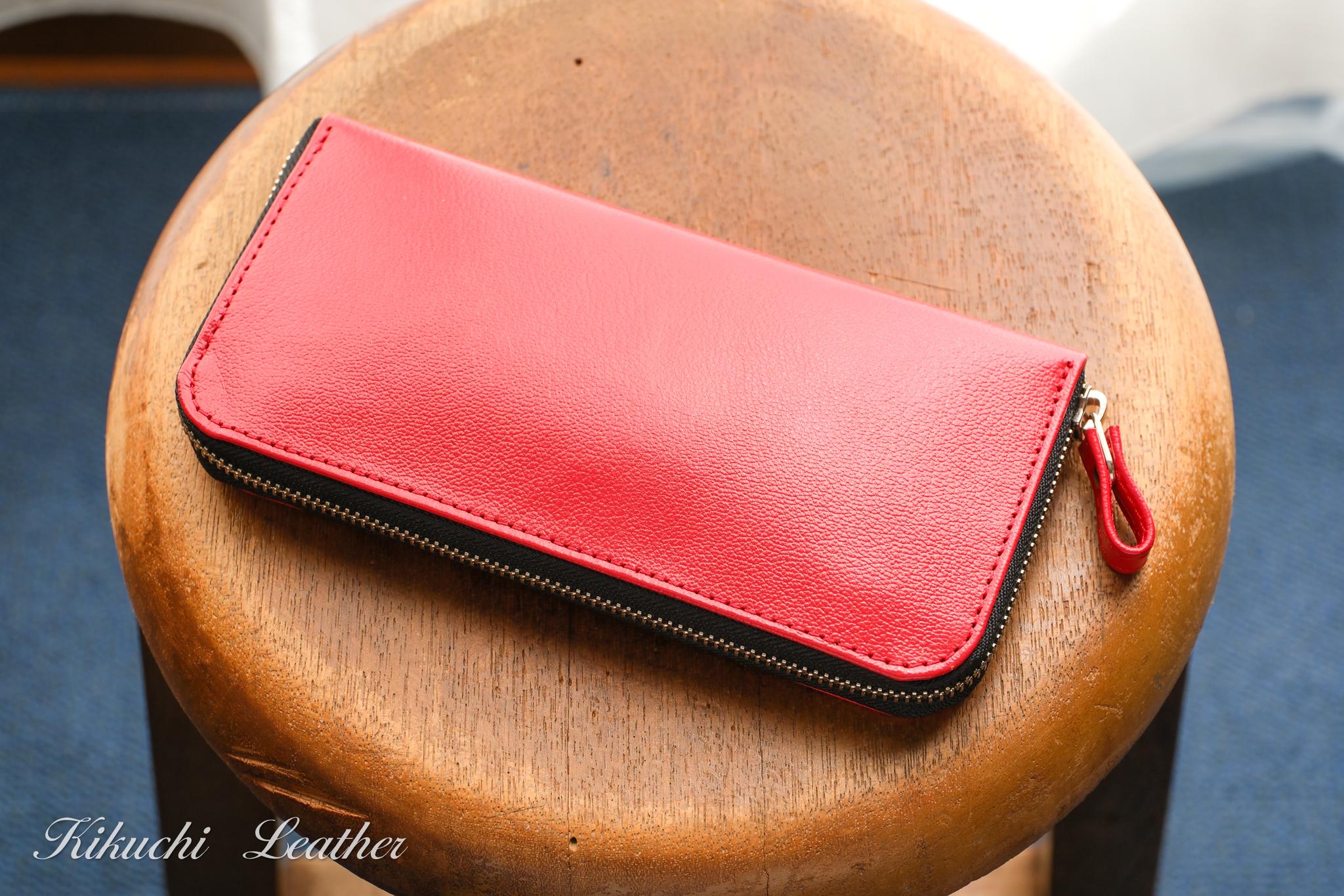 一点もの《CHLOE》◇ラウンドファスナー長財布　レッド　LE1381枚目の画像