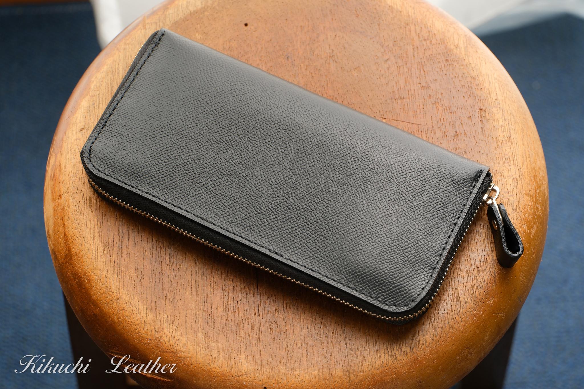 一点もの《Raffine》◇ラウンドファスナー長財布◇ブラック◇LE1421枚目の画像