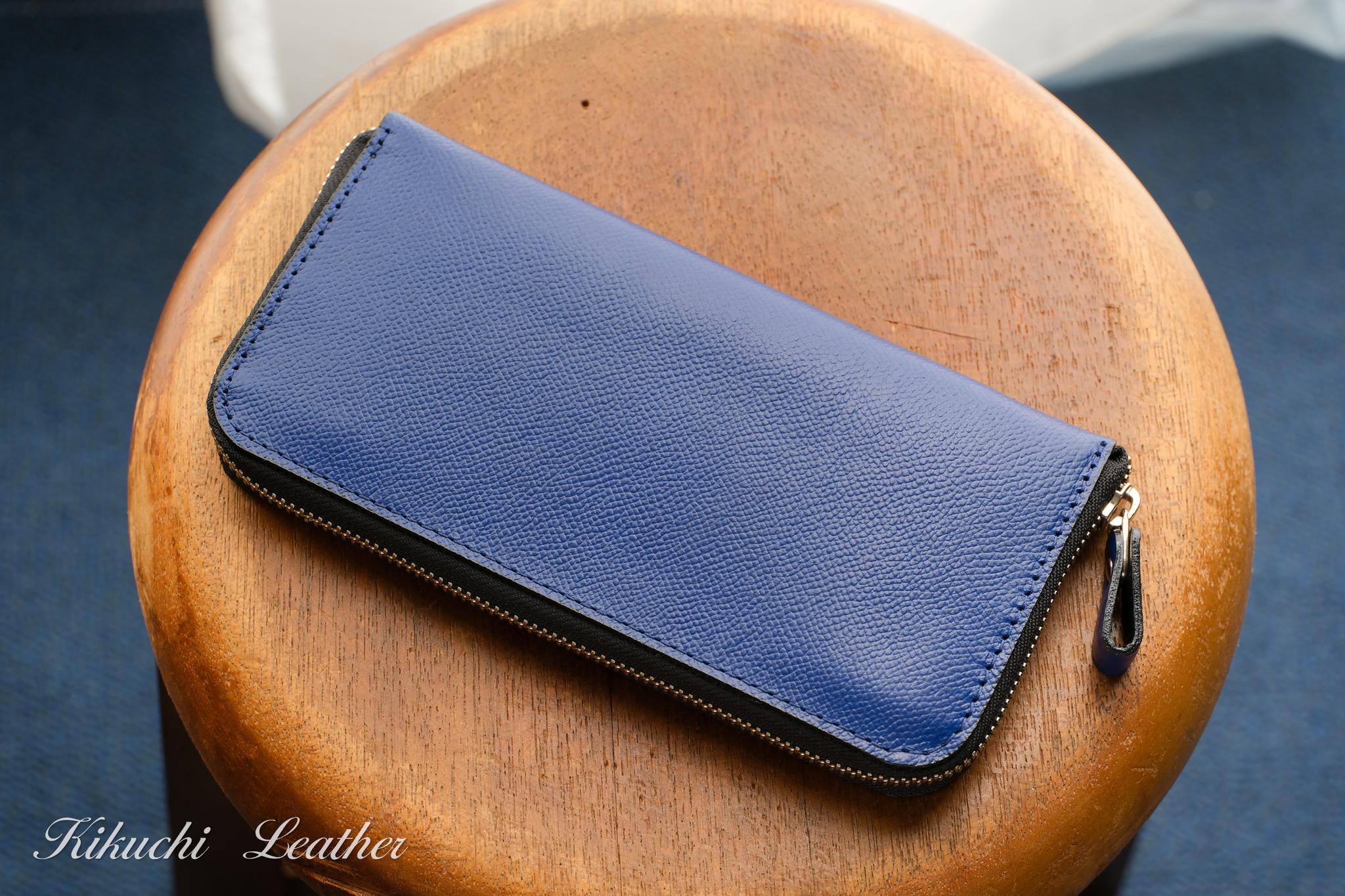 一点もの《Raffine》◇ラウンドファスナー長財布◇コバルトブルー◇LE1431枚目の画像