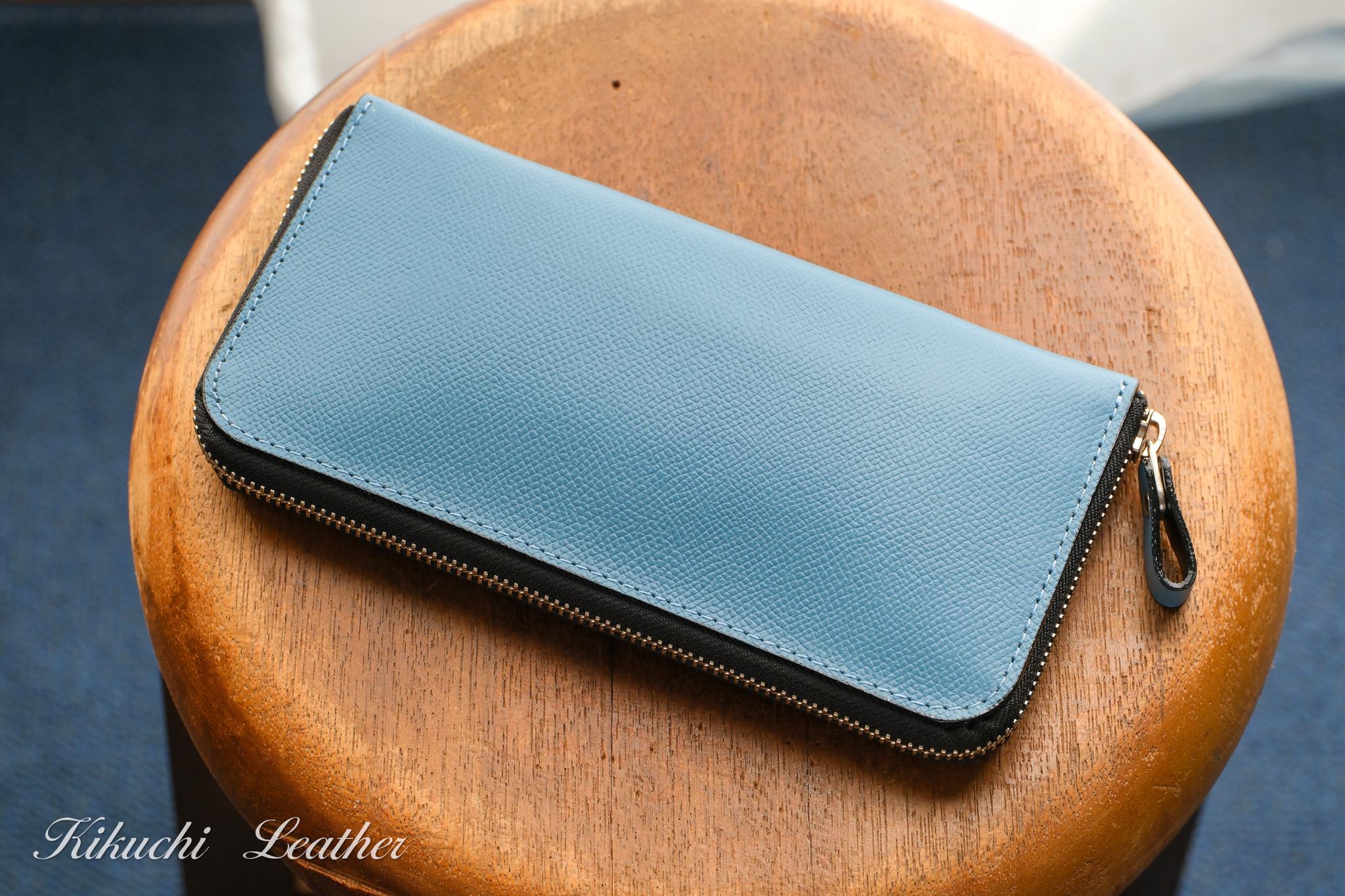 一点もの《Raffine》◇ラウンドファスナー長財布◇アクアブルー◇LE1471枚目の画像