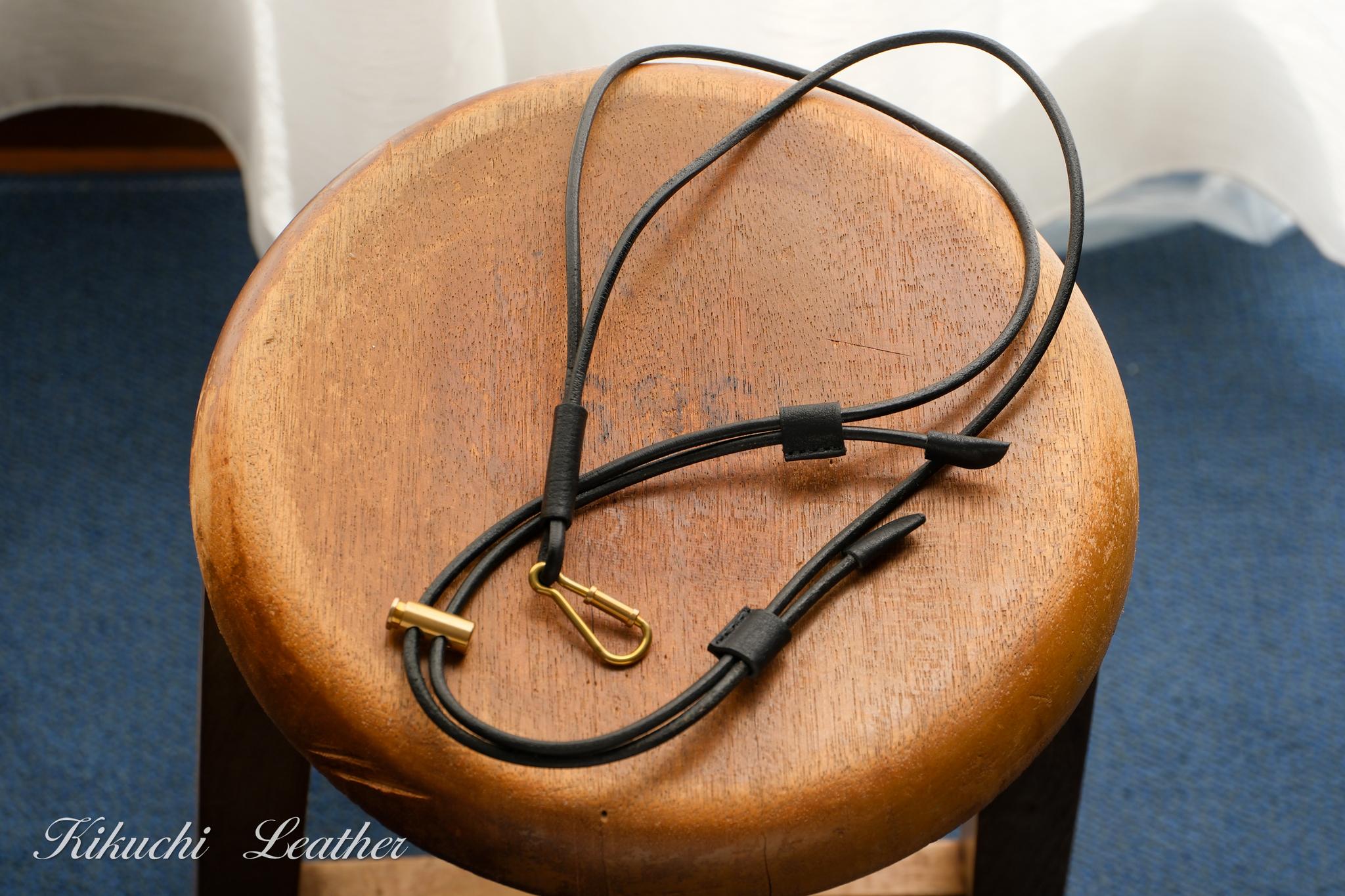 一点もの《Cow Leather》レザースマホショルダーストラップ　LE1491枚目の画像