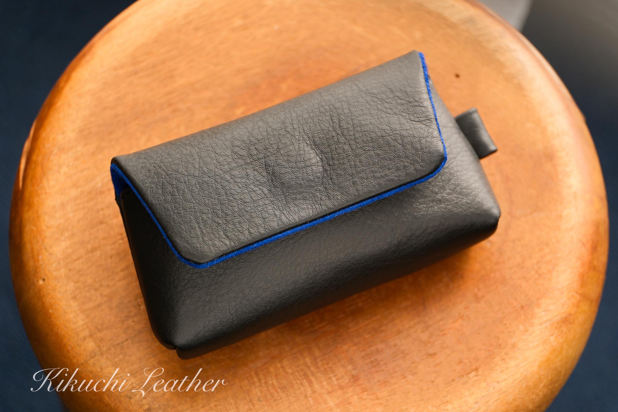 一点仕立て《WATERPROOF LEATHER》コンパクトカメラ用レザーカメラケース　Regular　黒LE1611枚目の画像